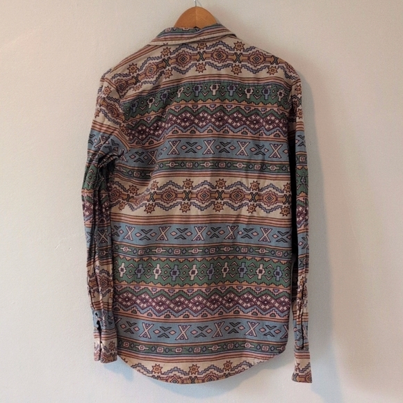 Vintage Stapleford Western Southwest Patterned Flannel Button Down Shirt sz S - Picture 9 of 9